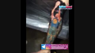 تتو بسکتبالیست روی ساق پا (بسیار زیبا)
