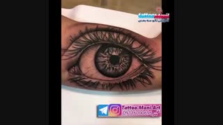 تتو چشم زیبا روی بازو