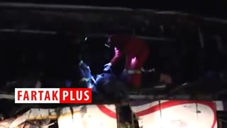 ۳۶ کشته و زخمی در تصادف اتوبوس و کامیون