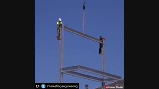 نوآوری به منظور بالا رفتن از ستون های سازه های اسکلت فلزی