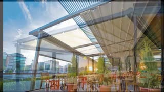 حقانی 09380039391 - سایبان برقی تاشو روف گاردن - سقف تاشو پشت بام