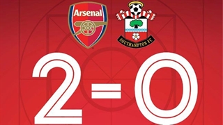 خلاصۀ بازی آرسنال 2_0 ساوت‌همپتون (هفتۀ بیست‌وهفتم لیگ برتر انگلیس)