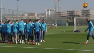 تمرین بارسلونا پیش از ال کلاسیکو