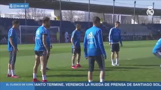 تمرین رئال مادرید پیش از ال‌کلاسیکو برگشت در جام حذفی اسپانیا