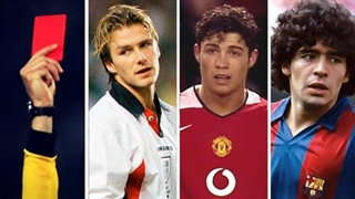 اولین کارت قرمز بازیکنان مشهور در تاریخ فوتبال