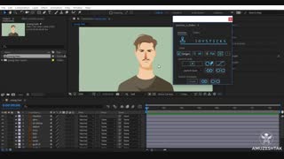 انیمیت کارکتر با اسکریپت joysticks n sliders در افترافکت قسمت اول