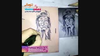 تمرین تتو هنرجویان عزیز روی پوست