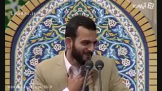 مدح بسیار زیبای حضرت فاطمه زهرا «سلام الله علیها» در حضور رهبر انقلاب
