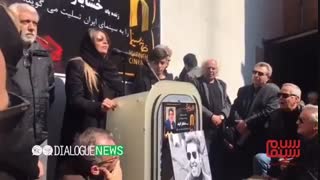 صحبت‌های الهام ایمانی، همسر خشایار الوند در مراسم تشییع