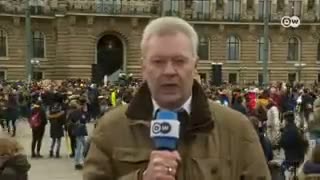 تظاهرات نوجوانان در هامبورگ برای مقابله با تغییرات اقلیمی