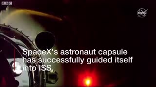 فیلمی از درون کپسول فضایی اسپیس ایکس دراگون که انسان را به ایستگاه فضایی برد