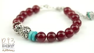 دستبند فیروزه | دستبند زنانه ساخته شده از سنگ فیروزه اصل نیشابور