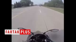 تصادف وحشتناک عاقبت رانندگی دیوانه وار با موتورسیکلت