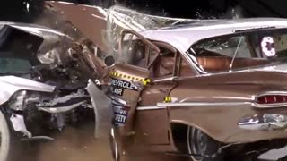 تفاوت ایمنی میان  شورلت 1959 و 2009 هنگام تصادف