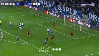 گل اول آ اس رم به پورتو توسط ده روسی (پنالتی)