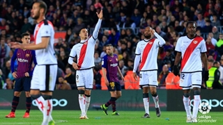 گل اول رایو وایکانو به بارسلونا توسط دِ توماس