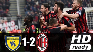 خلاصه دیدار کیه‌وو 1_2  آث میلان (هفتۀ بیست‌وهفتم سری آ ایتالیا)