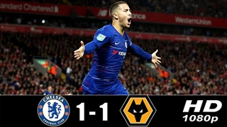 خلاصه دیدار چلسی 1_1 ولورهمپتون (هفتۀ سی‌ام لیگ برتر انگلیس)