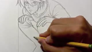 آموزش کشیدن L از انیمه DEATH NOTE