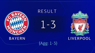 خلاصۀ دیدار بایرن مونیخ 1_3 لیورپول (مرحلۀ یک هشتم لیگ قهرمانان اروپا)