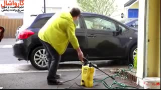 شست و شوی اتومبیل با کارواش خانگی کارچر ۱۱۰ بار مدل K2 basic