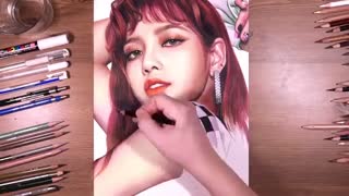 نقاشی لیسا بلک پینک ^^ ddu-du ddu-du