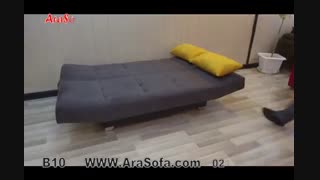 کاناپه مبل تختخواب شو (تخت شو) یک نفره با نشیمن دو نفره مدل   B10آرا سوفا