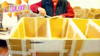 آموزش ساخت قفسه اسباب بازی با کارتن و مقوا