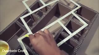 آموزش ساخت شلف و قفسه با مقوا و کارتن