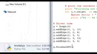 الگوریتم کروسکال در Python