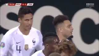 خلاصه دیدار مولداوی 1_4 فرانسه (مقدماتی یورو 2020)