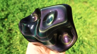 سنگ های آتش فشانی ابسیدیان در حالت پولیش شده