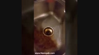 تمیز کردن سینک فقط با آب!!