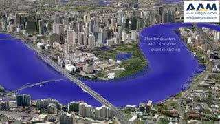 3D City Model: Brisbane Floods, Australia by AAM
