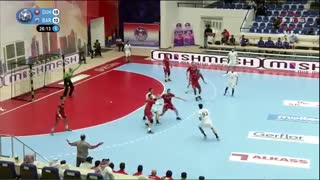 دیدار تیم های الدحیل قطر و باربار بحرین در قهرمانی هندبال باشگاه های آسیا2019