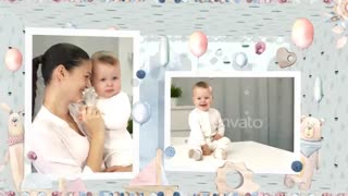 پروژه آماده افتر افکت اسلایدشو آلبوم عکس کودک - Baby Slideshow