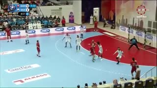 دیدار تیم های الدحیل قطر و شارجه امارات در نیمه نهایی قهرمانی هندبال باشگاه های آسیا2019