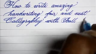 Cursive hand writing | How to write neat cursive handwriting | Mazic Writer