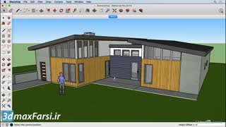 فیلم آموزش اسکچاپ SketchUp 2019 Setting a camera view + Look Around