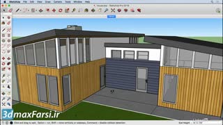 کلاس آموزش انیمیشن سازی اسکچاپ SketchUp 2019 Walking around the model