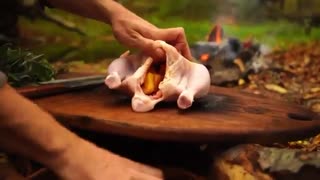 آشپزی در طبیعت: مرغ نمکی خوشمزه