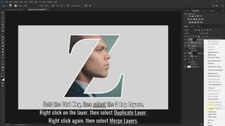 آموزش افکت پرتره روی حروف