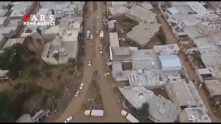 تصاویر هوایی از منطقه سیل‌زده پلدختر