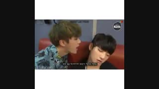 فقط جین میتونه کوکی تخس رو از خواب بیدار کنه....(بعدبهش میگم مامان میگید چرا؟)(BTS/JIN/KOOKI)