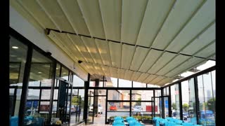 حقانی 09380039391 -سقف متحرک باغ رستوران-پوشش جمع شونده تالار