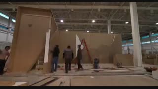 مراحل آماده سازی غرفه شرکت PSP در نمایشگاه لجستیک 97