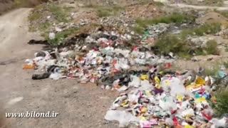 رودخانه ای از زباله و نخاله های ساختمانی عاملی برای به خطر افتادن محیط زیست در بیلند