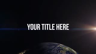 پروژه آماده پریمیر نمایش تایتل بر روی کره زمین - Earth Star Title