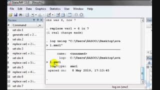 فیلم آموزشی ذخیره خروجی نرم افزار STATA