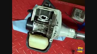 تعمیر موتور و تمیز کردن کاربراتور علف تراش